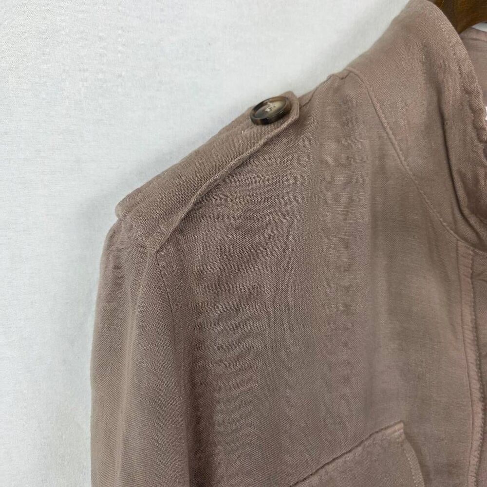 Tribal Jeans Linen Blend Utility Jacket Tan L - Picture 3 of 7